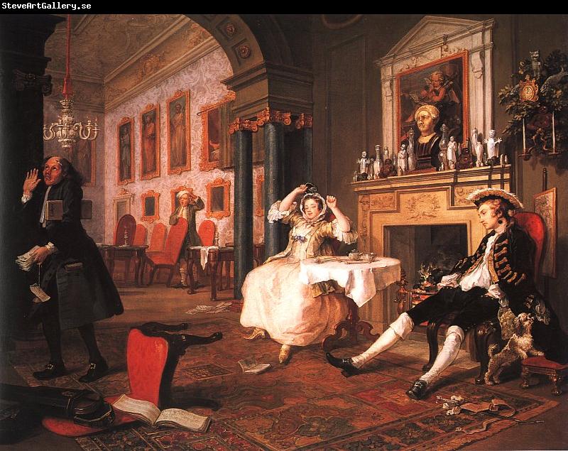 William Hogarth Marriage a la Mode Scene II Early in the Morning